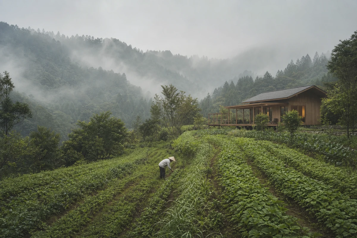 山居周邊的在地農田景觀