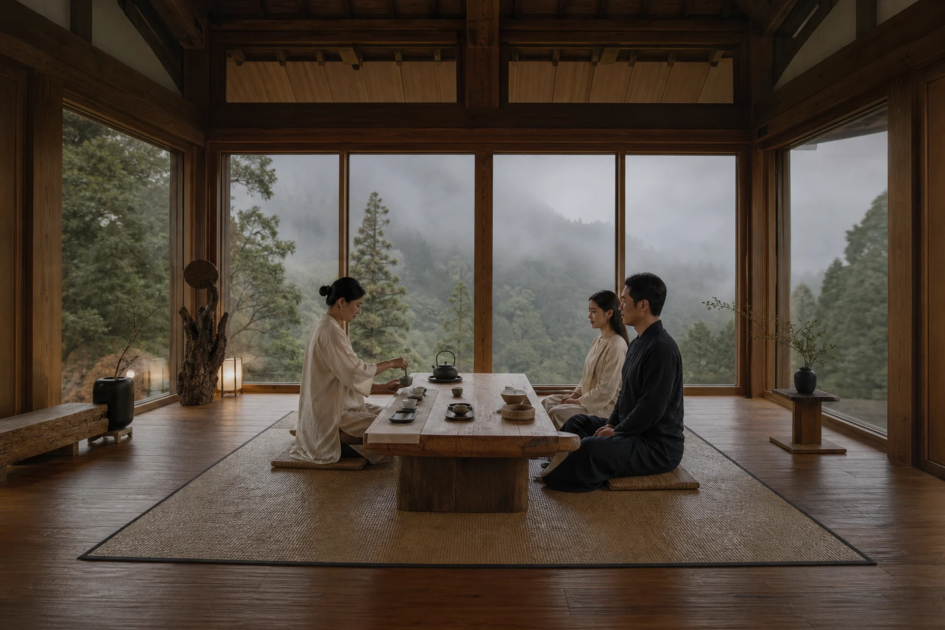 柴火煮茶：松林景色旁的山居茶席體驗